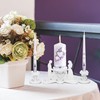 Unity Candle Table Holder for Bride and Groom - Candles