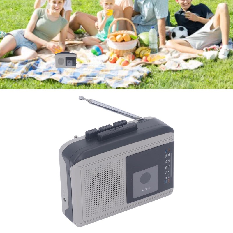 Portable Cassette Player Built in Speaker 2 AA Battery USB