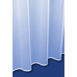 Maple Textiles Sue Plain Lead Weighted Voile Window Net Curtain Sheer Transparent Privacy Available in White and Cream Sold by the Metre Cut to Quantity Width (White, Drop 48"(122cm))