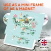 Classic Rectangle Magnet with Stand - Bali Floral Summer Adventure