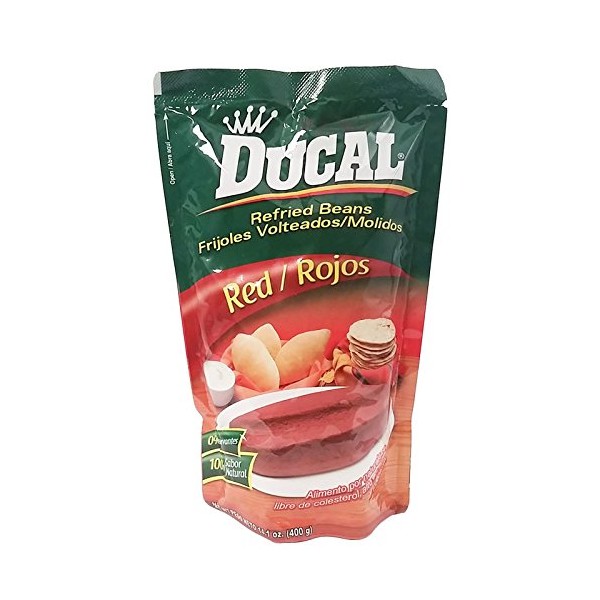 Ducal Refried Red Beans 14.1oz / 400grs Frijoles Rojos Volteados (3 Pack)