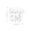 LALAFINA Transparent Glitter Butterfly Chain Earbuds Case with Keychain Lightweight