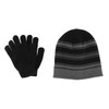 Grand Sierra Kids' 8-12 Striped 2-Piece Winter Beanie and Glove