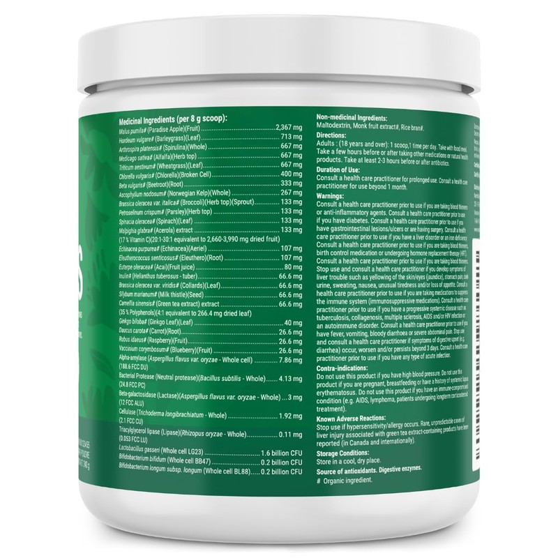 Nested Naturals Super Greens Daily Greens Superfood Powder - Certified