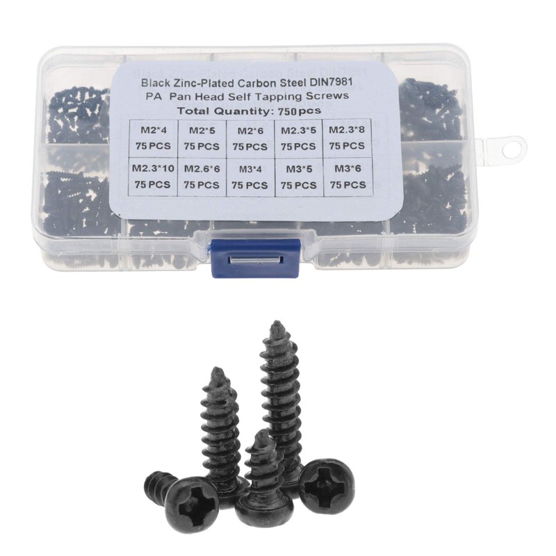 SING F LTD 750Pcs Pan Head Self Tapping Screw Set