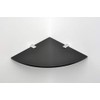 BSM Marketing Wall Mounted Acrylic Floating Corner Shelf with Chrome