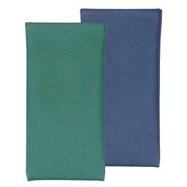 HARFINGTON 2pcs Sunglass Case Soft Leather Sunglass Pouch Squeeze Top Portable Eyeglass Case Travel Glasses Bag for Women Men, Green Blue