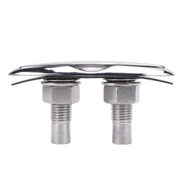 Boat Cleat, 6 Inch 316 Stainless Steel Pull Up Deck Cleat, Retractable Hidden Flush Mount Dock Cleats with Fasteners, Popup Cleat for Yacht Marine Boat