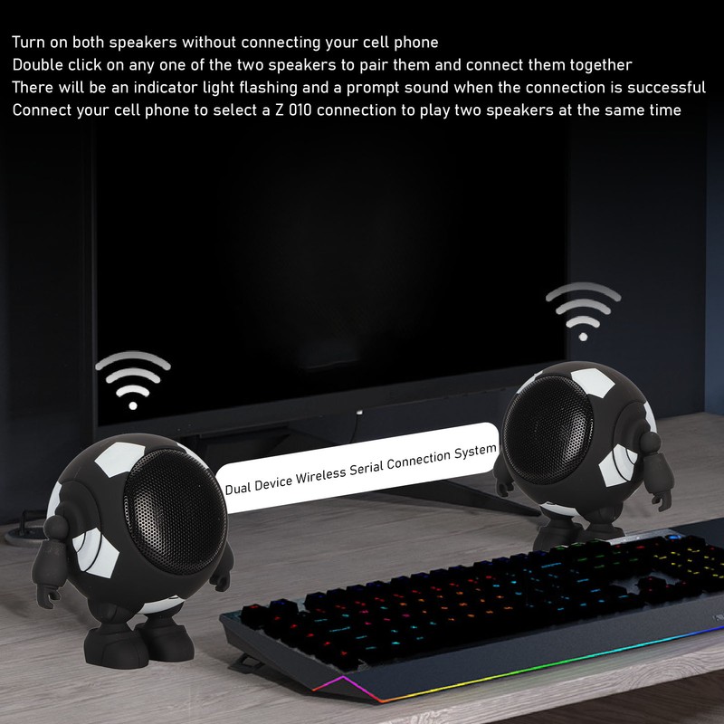 Bluetooth Speaker Stereo Support Wireless Serial Connection Portable Small Wireless