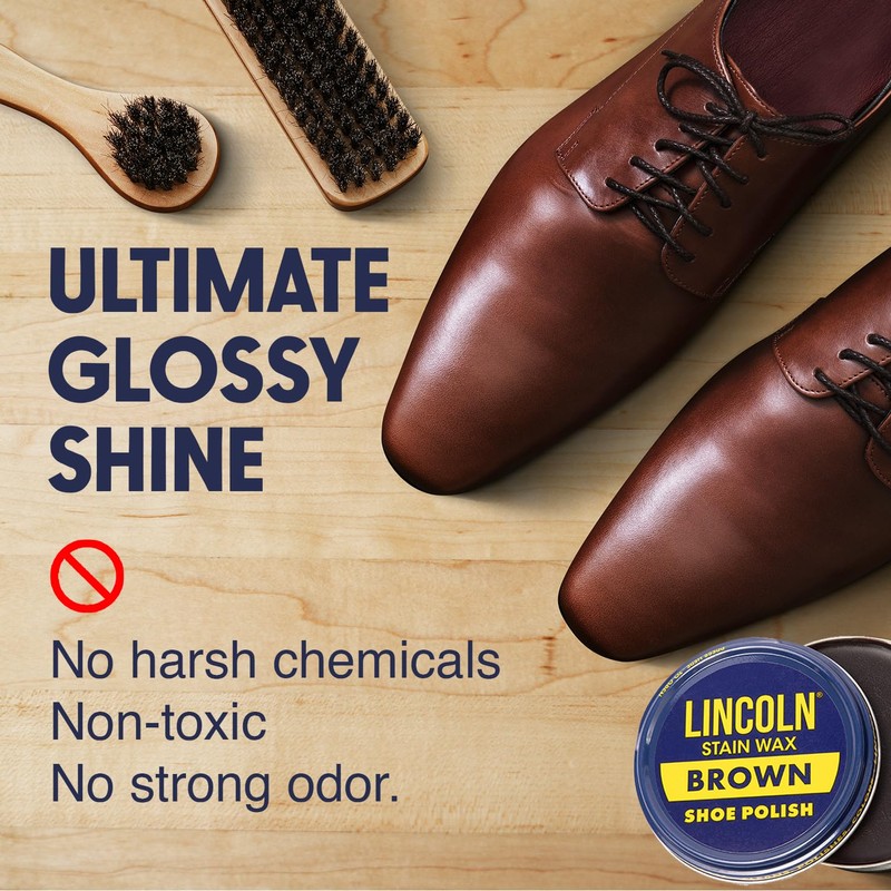 Lincoln Shoe Polish Wax - 2-1/8 oz | Made in