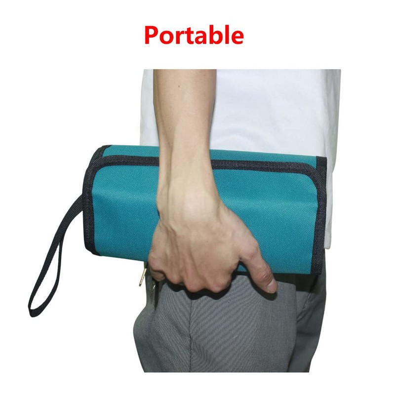 Tool Pouch Bag, Foldable Electricians Tool Storage Holder Roll Bag
