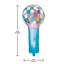 Trendware Birthday Beats Disco Party Microphone Balloons, 3 ct