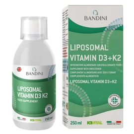 Bandini® Liposomal Vitamin D3 K2 - High-Dosage Dietary Supplement for Immune System Support - Strengthens Muscles, Bones, and Teeth - Liquid D3+K2 250 mL with Dosing Cap