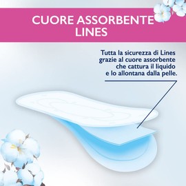 Lines Absorbent Cotton Pantiliners Folded x22+2