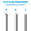 PATIKIL 1-1/8" Plastic Tubing End Caps, 20Pcs Round Hole Plug