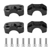 lhrlaoliu Motorcycle CNC Alloy Handlebar Riser, 22mm to 28mm, Black,