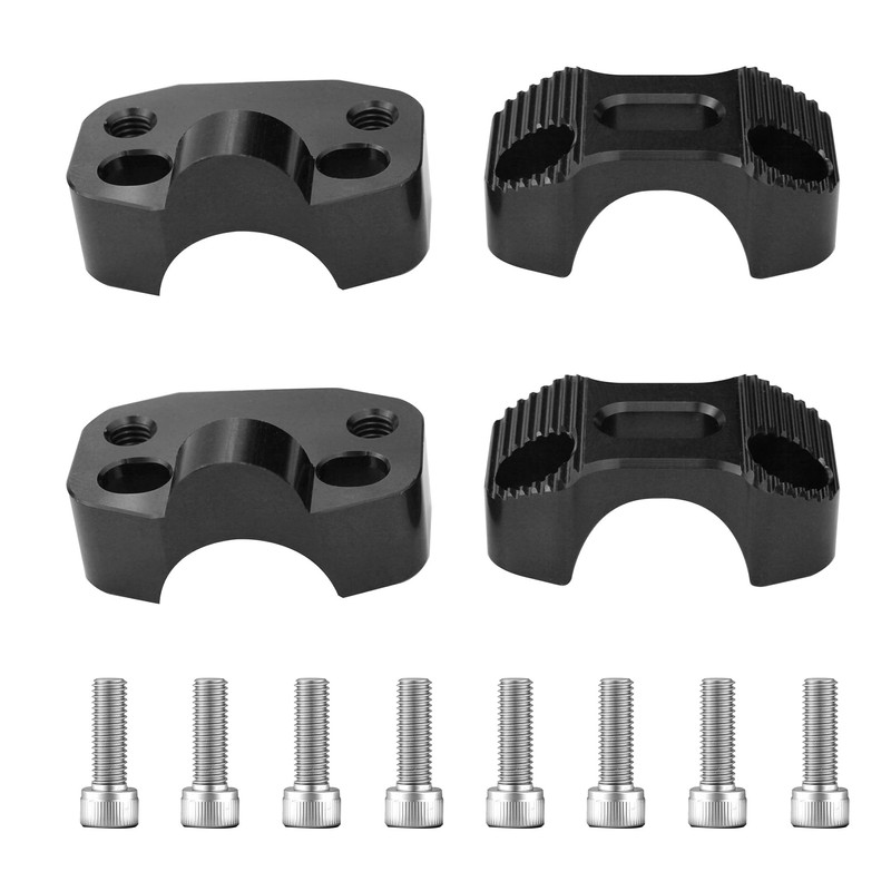 lhrlaoliu Motorcycle CNC Alloy Handlebar Riser, 22mm to 28mm, Black,