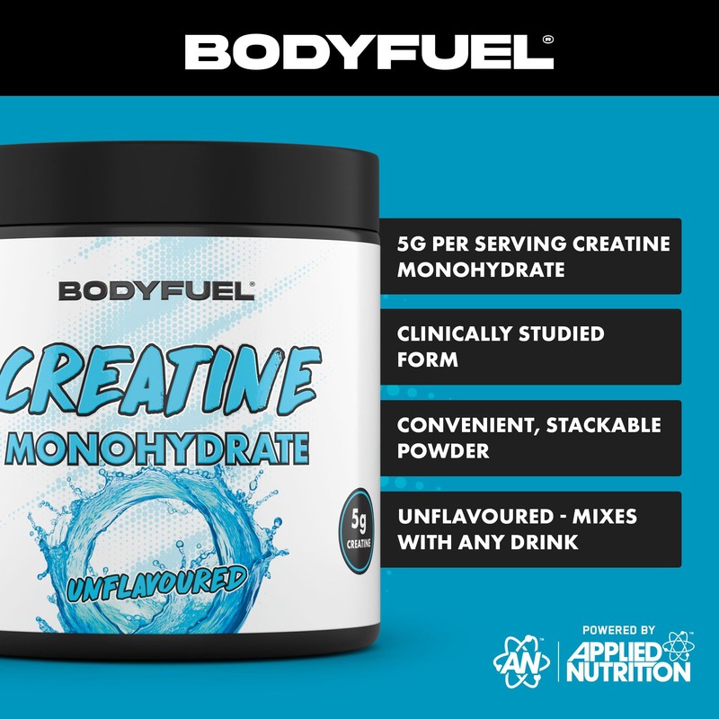 Applied Nutrition BodyFuel Creatine Monohydrate Powder, Increases High-Intensity Physical Performance,