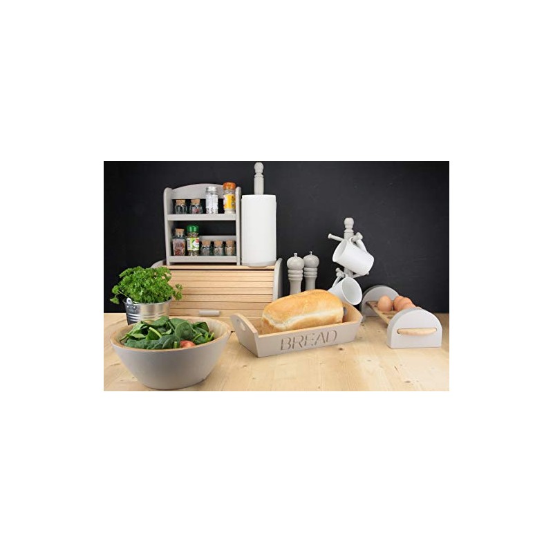 APOLLO 4941 Spice Rack 2-tier GREY, Wood, 7 x 27