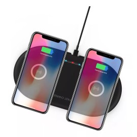 Dolores Cargador Inducción Inalámbrico Móvil Qi Dual Carga Rápido