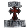 Unbranded Jesus Forever Cross Embroidered Iron-On Patch 3.25"x2.5" r Jackets