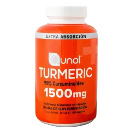 Cúrcuma Turmeric Qunol 1500 Mg 180 Cáps 95% Curcuminoides