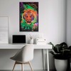 Opticz Jungle Tiger Blacklight Reactive Poster Blacklight Poster 23 x