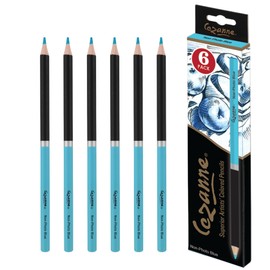 Creative Mark Cezanne Premium Colored Pencils Non-Photo Blue 6 Pack - Highly-Pigmented Drawing Pencils - Coloring Pencils for Drawing, Blueprints, Sketching, and More