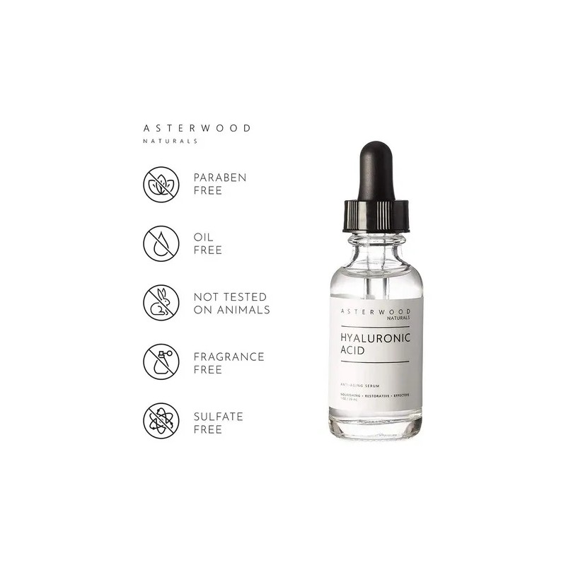 Asterwood Naturals Serum Ácido Hialurónico Puro