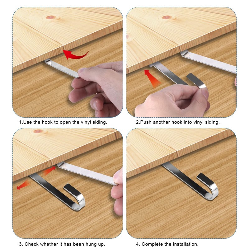 4pcs Siding Hook, Fiber Cement Hook with an Installation Tool