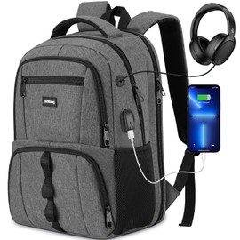 Travel Laptop Backpacks Men for Business, Bookbag Gift for School Boys Schooler Student in High School College,Anti Theft Computer Bag with 15.6 Inch Compartment and USB Charging Port,Water Resistant