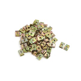 HOPESPANNER 100 Pcs Metal Car Vehicle Door Panel Screw U-Type Fastener Clips 6mm Hole Dia Pack Vehicle Components