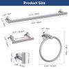 TQKAG Brushed Nickel 5 Piece Bathroom Hardware Accessories Set 23.6"
