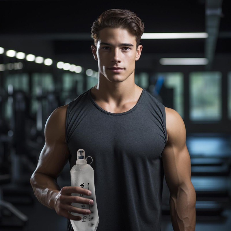 AXEN 250ml Soft Flask TPU Foldable Running Hydration Flask, Soft