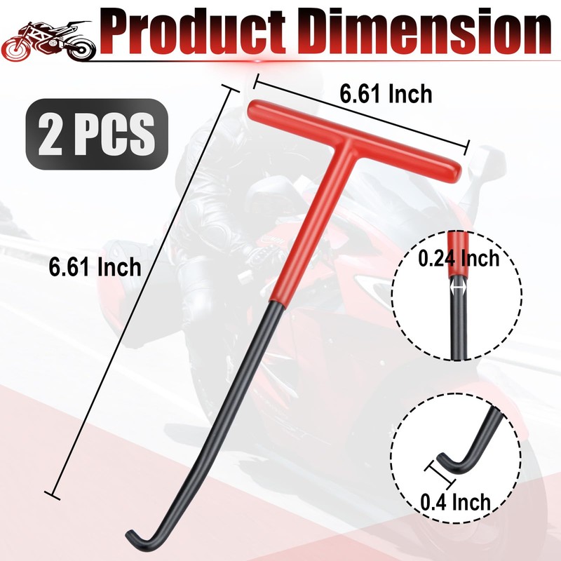 2 PCS Exhaust Spring Puller Tool, Motorcycle Exhaust Spring Hook,