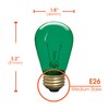 Incandescent S14 Edison Light Bulb, String Light Replacement, E26 Medium