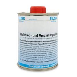 by Felder Soft Soldering & Tinning Paste Sn97Cu3 Lead-Free > 60% Metal F-SW 21 (DIN EN ISO 9454-1) Ready to Use 1 kg Tin with Brush - for Tinning & Pre-Tinning in Body Construction