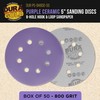 Dura-Gold Premium 800 Grit 5" Purple Film Ceramic Sanding Discs,