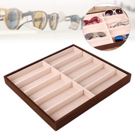 Sunglass Display Case Ecofriendly 37×33×4 Sunglass Box 10 Grids Modern Glasses Organizer Eyeglass Display Storage Cases