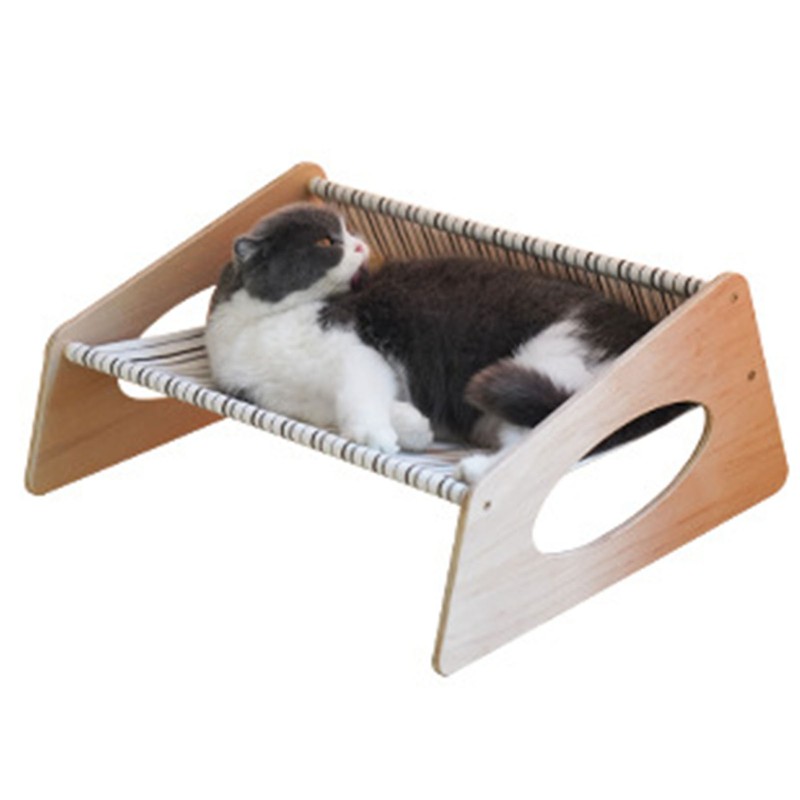 Cat Bed Hammock Medium Breathable Sturdy Linen Comfortable Elevated Cat