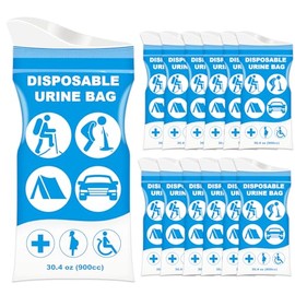 SZTJHN 30.4 Fl Oz Disposable Urine Bags for Men, 12 Pcs Urine Bag, Pee Bags for Travel for Women, Larger Portable Urinal, Pee Bag, Vomit Bags, Road Trip Essentials Camping, Car Emergency Kit
