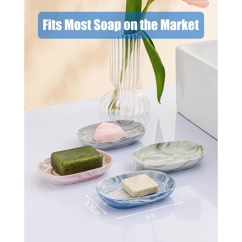 Handcrafted Fancy Ceramic Soap Dish, Decorative Soap Holder with Unique