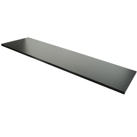 Econoco Commercial Melamine Shelf, 14" x 48", Black (Pack of 4)