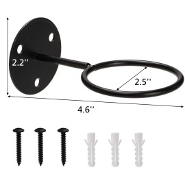 Tebery 6 PCS Baseball Display Wall Holder Wall Mount Baseball Memorabilia Stand St