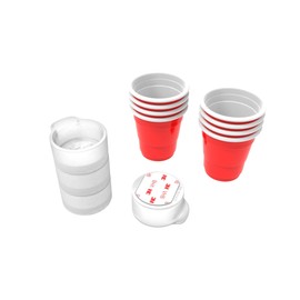 Big Shots Shooter Ski Kit, Peel-and-Stick Adhesive Mounts, No Tools Required, Fits All Standard Size Shot Glasses, 4 Mounts (Ice Ice Baby)