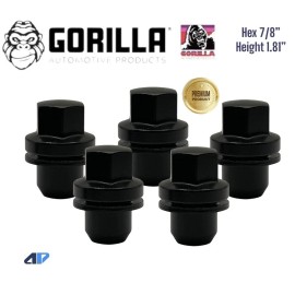 Gorilla Range Rover 14x1.5 OEM OE Stock Factory Rim Wheel Mag Lug Nuts Black 5pc