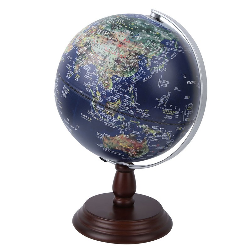 20CM 3D Retro Globe HD Student Learning Tools Study Room