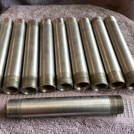 MERIT 10—3/4"NPT X 6" Pipe Nipples Stainless Steel Sch 80….NEW🇺🇸