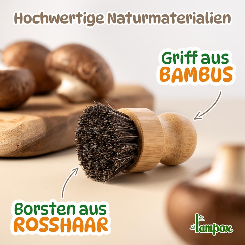 Mushroom Brush, Mushroom Brush, Kitchen Brush, Vegetable Brush, for Cleaning