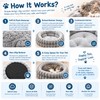 Round Plush Pet Bed for Cats & Rabbits, Thick Warming